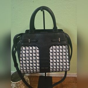 Nine West Black and White Handbag - Like New